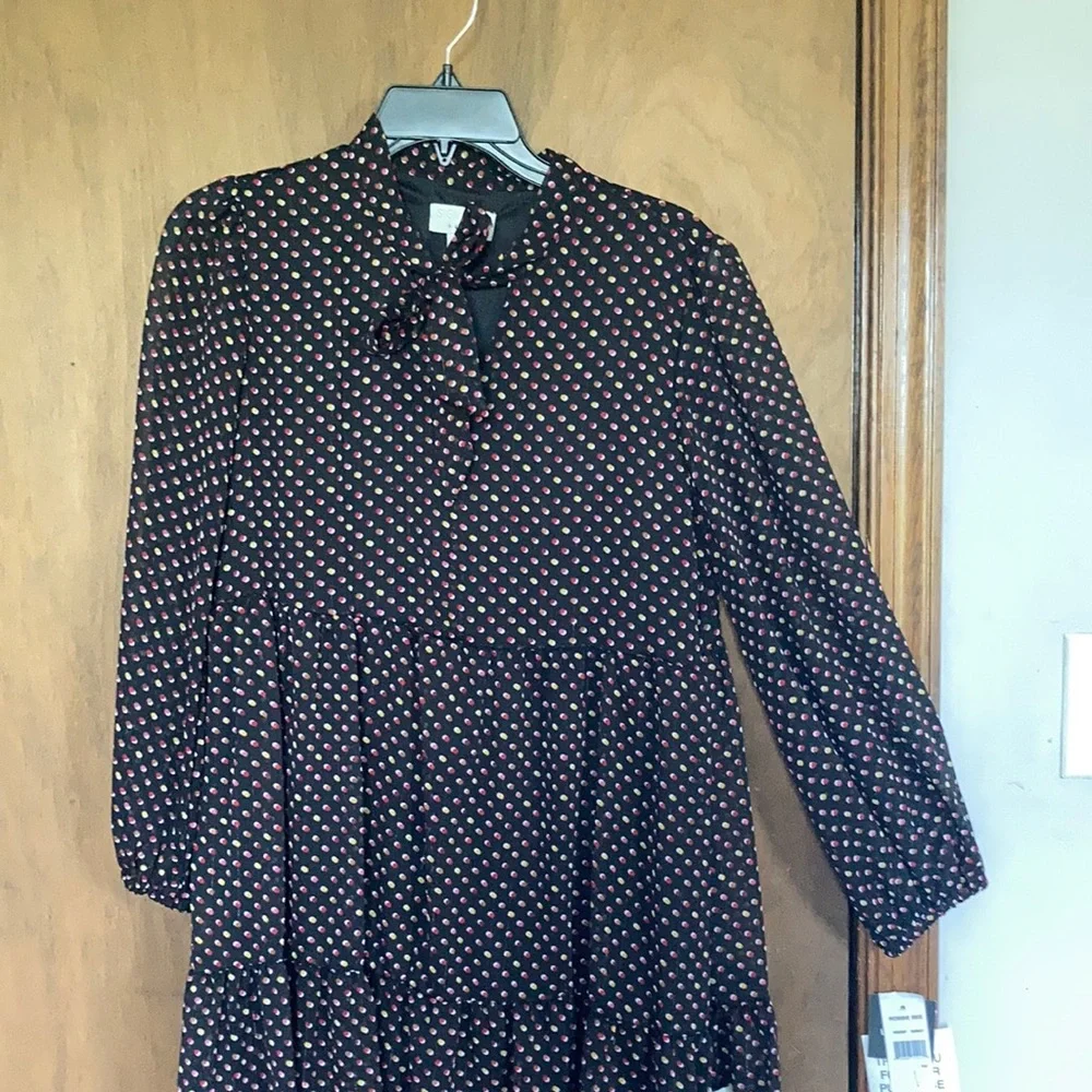 Signature multi colored polka dot w metallic accents size MP - Picture 3 of 17